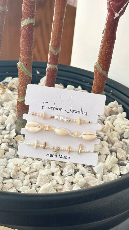 Ensemble de 3 Bracelets Bohème – Collection Océan🌊