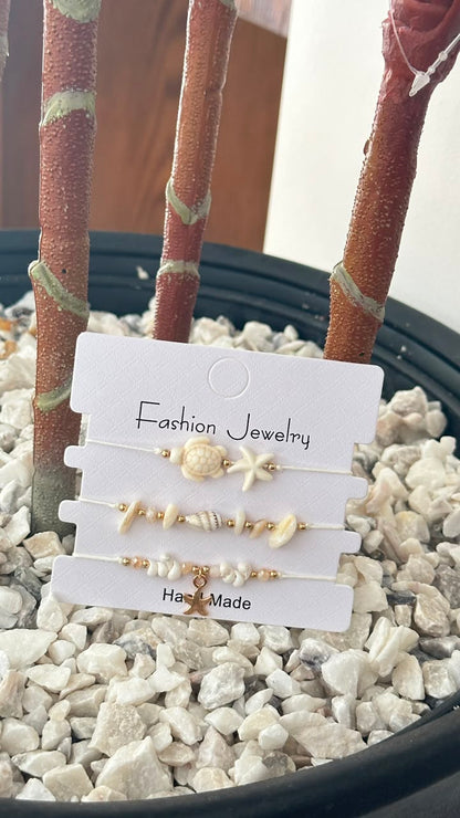 Ensemble de 3 Bracelets Bohème – Collection Océan🌊