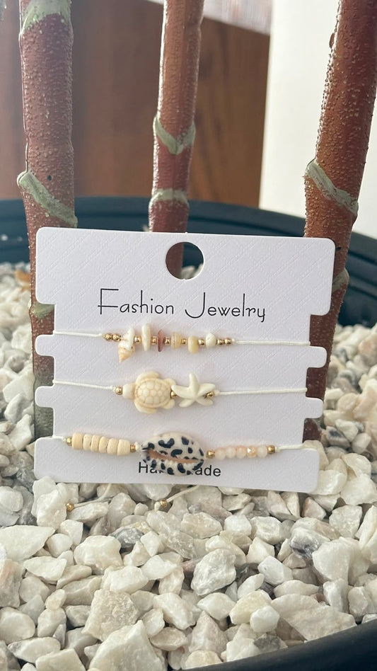 Ensemble de 3 Bracelets Bohème – Collection Océan🌊